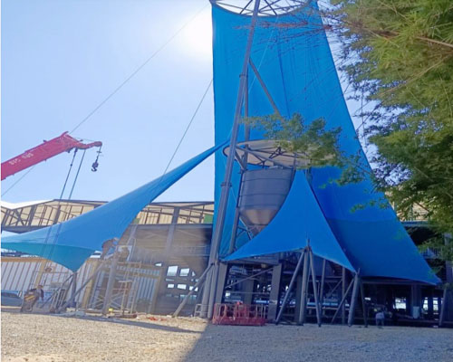 Tensioned membrane structure of Kunming state-owned enterprise sewage treatment plant