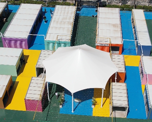 Landscape tension membrane structure of Kunming Luosiwan Commercial Center