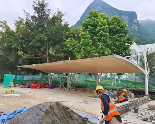 Luoping PTFE membrane structure carport